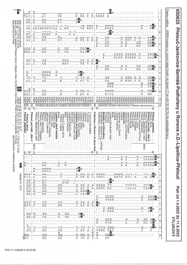 650625 - Přelouč - Jankovice - Semtěš - Podhořany u Ronova n D. - Lipoltice - Přelouč